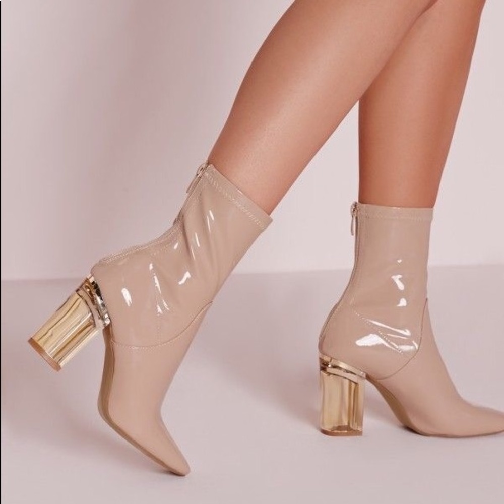 Nude Perspex Boots
